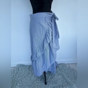 New York & Company Hi-Lo Ruffle Maxi Skirt NWT